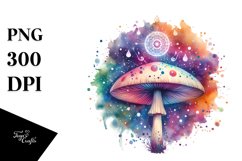 Colorful Magical Celestial Mushroom Clipart Product Image 1