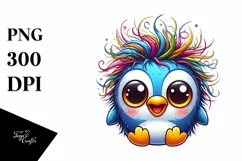 Colorful Penguin Cartoon Sublimation Clipart Product Image 3