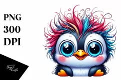 Colorful Penguin Cartoon Sublimation Clipart Product Image 1
