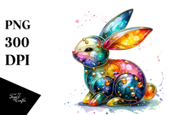 Colorful Bunny, PNG Product Image 1