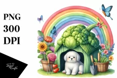 Watercolor Illustration of a Vegetable House | Clipart Product Image 3