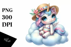 Cute Baby Unicorn Beachwear from Lofty Cloud | Clipart Product Image 1