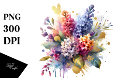 Abstract Vibrant Bouquet Gold Foil Product Image 1