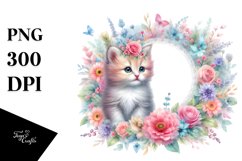 Vibrant Pastel Baby Kitten Design | Clipart Product Image 3