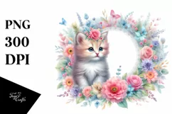 Vibrant Pastel Baby Kitten Design | Clipart Product Image 3