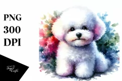 Cute Colorful Bichon Frise Sublimation Clipart Product Image 3