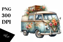 Vintage Campervan Oilish Clipart Product Image 3