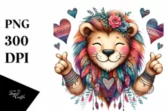 Vibrant Lion Love Sign Clipart Product Image 3