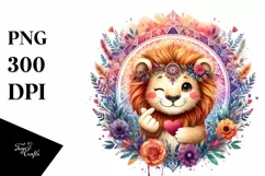 Vibrant Lion Love Sign Clipart Product Image 3