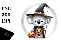 Cute Halloween Baby Koala PNG Product Image 1