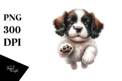 Jumping English Springer Spaniel PNG Product Image 3