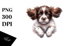 Expressive English Springer Spaniel Jumping PNG Product Image 1