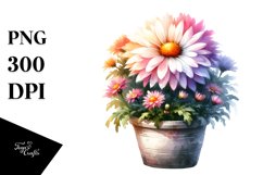 Vibrant Daisy Pot Watercolor Product Image 3