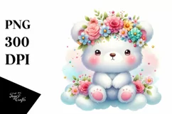 Cartoon-Style Watercolor Bear, Transparent PNG Product Image 3