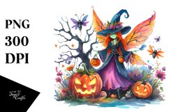 Simple Halloween Scenery Fairy | Sublimation | Clipart Product Image 3