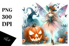 Simple Halloween Scenery Fairy | Sublimation | Clipart Product Image 3