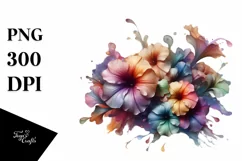 Shiny Abstract Petunia Clipart PNG Product Image 3