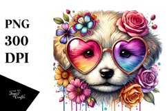 Detailed Puppy Sunglasses PNG Product Image 1