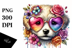 Detailed Puppy Sunglasses PNG Product Image 1