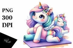 Cute Baby Unicorn Yoga Instructor | Sublimation | Clipart Product Image 3
