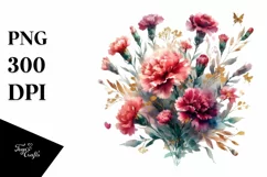 Washed Watercolor Vibrant with Carnation Gold | Clipart Product Image 3