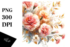 Washed Watercolor Vibrant with Carnation Gold | Clipart Product Image 1