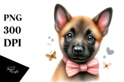 Watercolor Baby Malinois with Big Eyes Product Image 1
