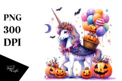 Unicorn Dressed for Halloween | Sublimation | Clipart Product Image 1