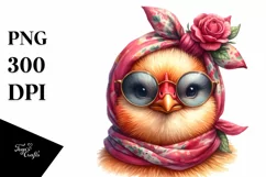 Detailed Chicken Funny Cute Silk Scarf Portrait Product Image 3