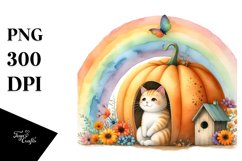 Autumn Scene with Colorful Flowers | Sublimation | Clipart. Product Image 3