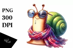 Vibrant Snail Funny Cute Silk Scarf Portrait Product Image 3