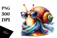 Vibrant Snail Funny Cute Silk Scarf Portrait Product Image 1