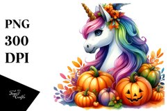 Vibrant Halloween Unicorn Clipart Product Image 3