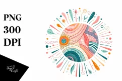 Colorful Pastel Sun Painting | Sublimation | Clipart Product Image 3