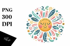 Colorful Pastel Sun Painting | Sublimation | Clipart Product Image 3