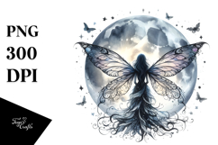 Gothic Fairy Moon View PNG Product Image 1