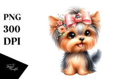 Happy Yorkshire Terrier Clipart, Transparent PNG Product Image 1