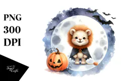 Cute Baby Lion Halloween PNG Product Image 1