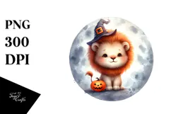 Cute Halloween Baby Lion PNG Product Image 1