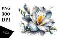 Abstract Detailed Freesia Clipart Product Image 1