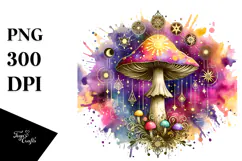 Magical Mushroom Tarot, Vibrant PNG Product Image 1