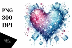 Heart Made of Ice PNG Product Image 1