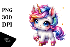 Playful Baby Unicorn PNG Product Image 1
