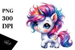 Cute Baby Unicorn PNG Product Image 1