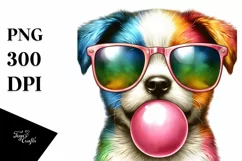 Colorful Puppy Portrait | Sublimation | Clipart. Product Image 3