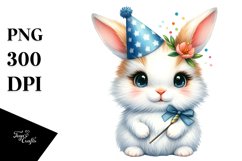 Party Hat Baby Rabbit PNG Product Image 1