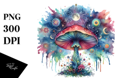Vibrant Mushroom Tarot PNG Product Image 1