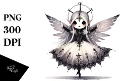 Excited Gothic Fairy, PNG Product Image 1