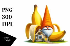Gnome Orange Banana Digital Painting Clipart Product Image 3