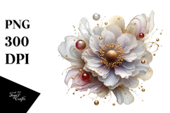 Shiny Anemone Abstract PNG Product Image 1